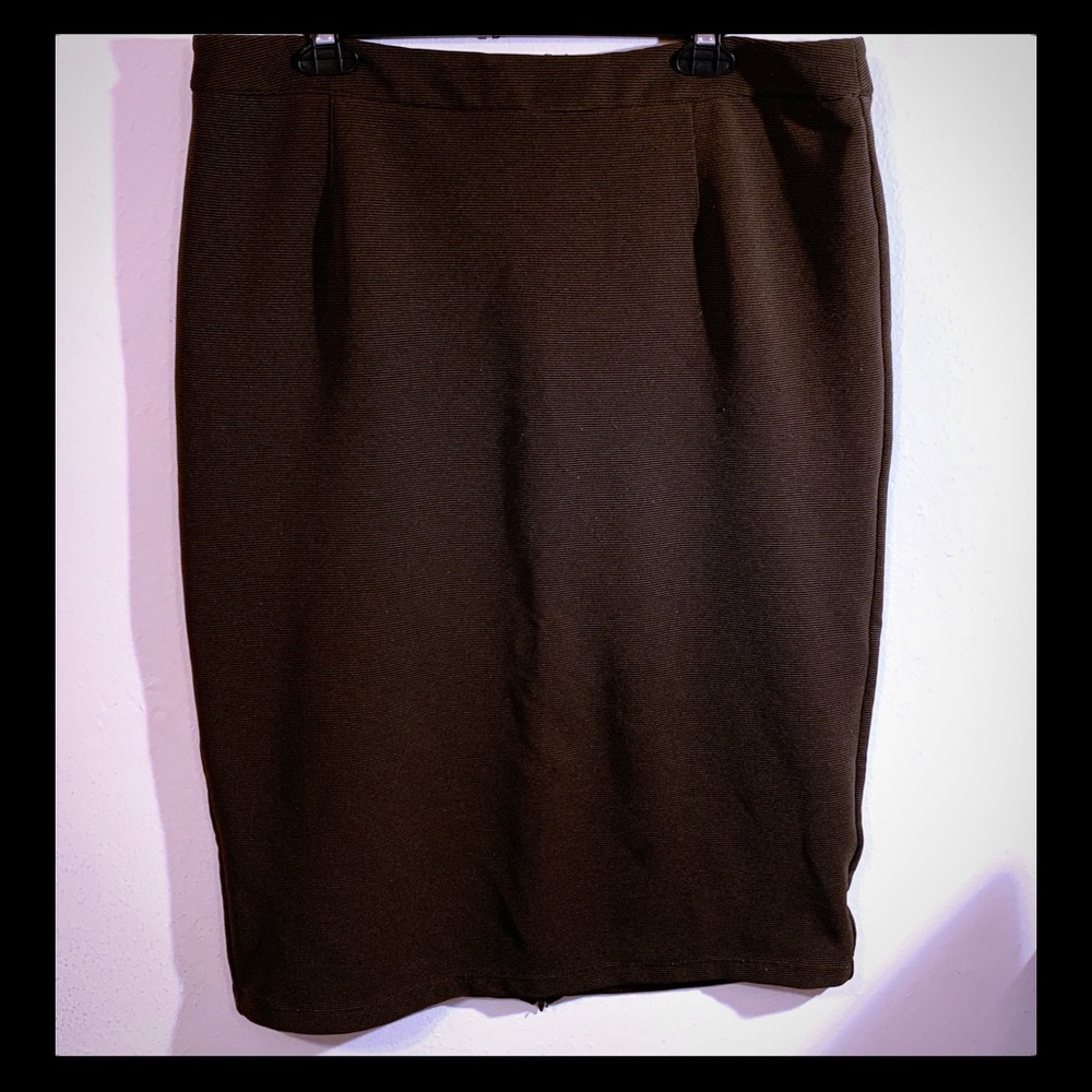 Brown Pencil Skirt